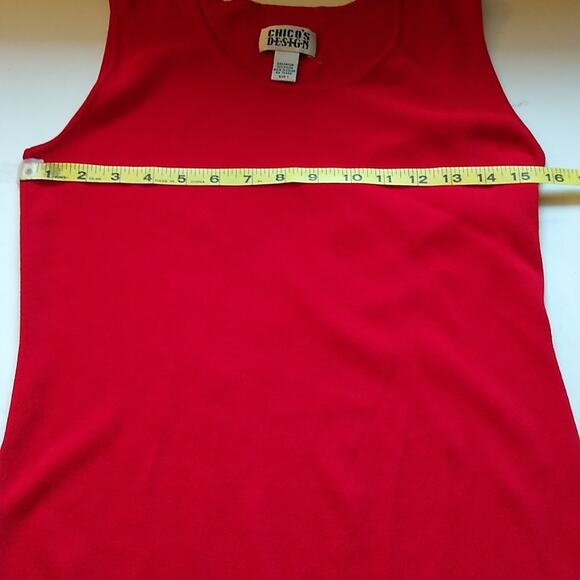 Chico design red sleeveless top. Size 1 - Picture 6 of 7